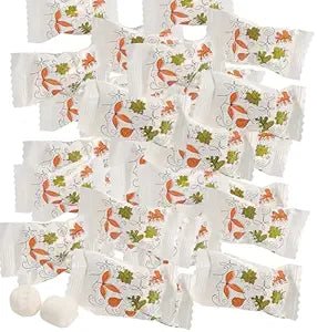 216ct Fall Buttermints Bulk Candy – Individually Wrapped Autumn Leaf Candy – Tree Treasures 2 - Pack – Thanksgiving Mints for Dinner, Weddings, Buffets, and Party Favors - Birthday911