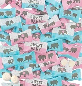 216ct Team Pink & Blue Baby Shower Buttermints - Birthday911
