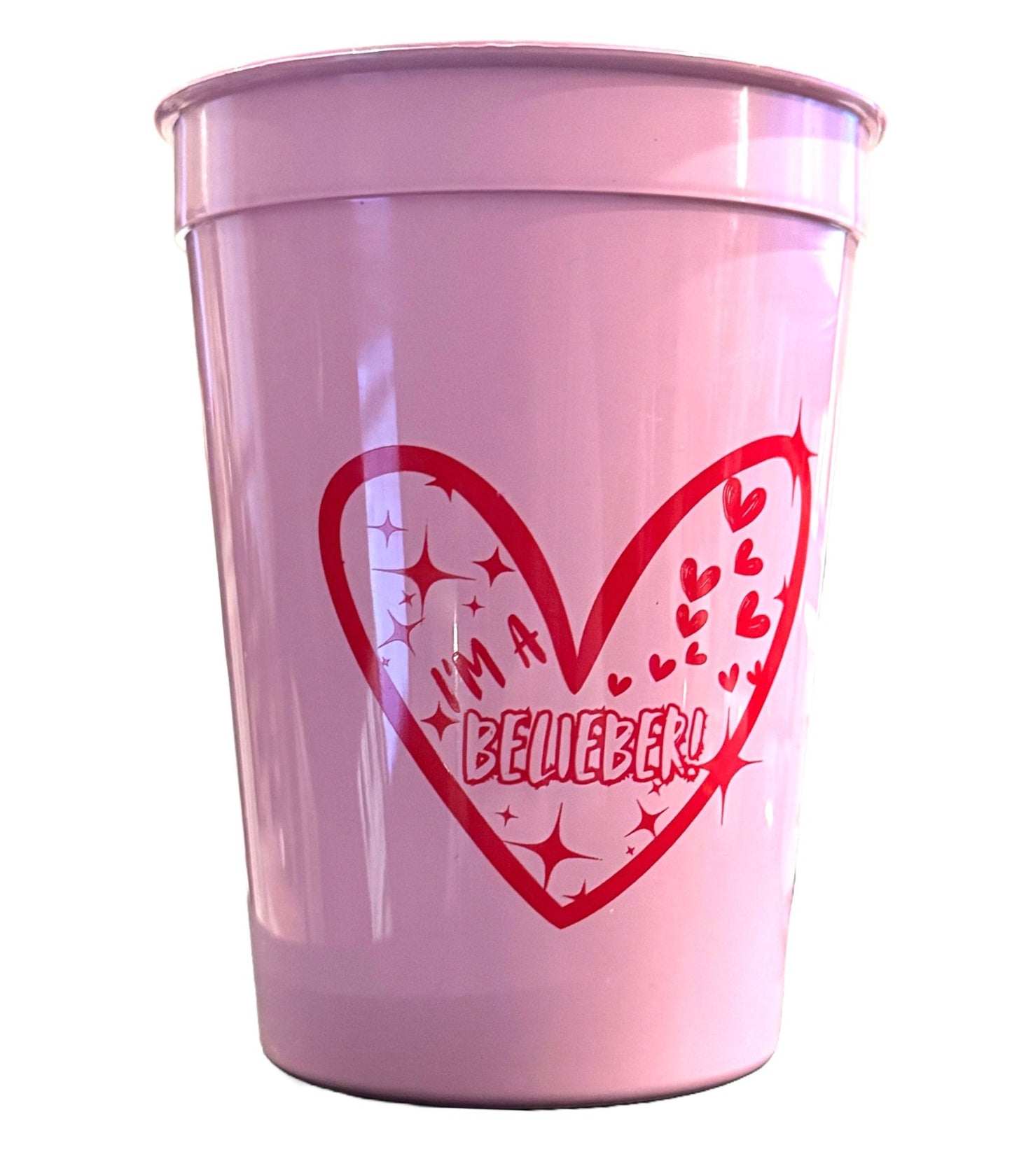 Tree Treasures 12oz Plastic Justin Belieber Party Cups - Fun Birthday Party Theme Decorations & Party Supplies - Perfect Bieber Fan Party Favor (Standard, 24 Count) - Birthday911