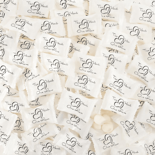 216ct Butter Mints Bulk Candy – "Two Hearts" Buttermints Individually Wrapped for Guests, Thank You Mints, and Wedding Welcome Bag Stuffers - Birthday911
