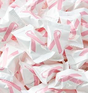 Breast Cancer Awareness Buttermints – 216 Count Bulk Candy Individually Wrapped - Birthday911
