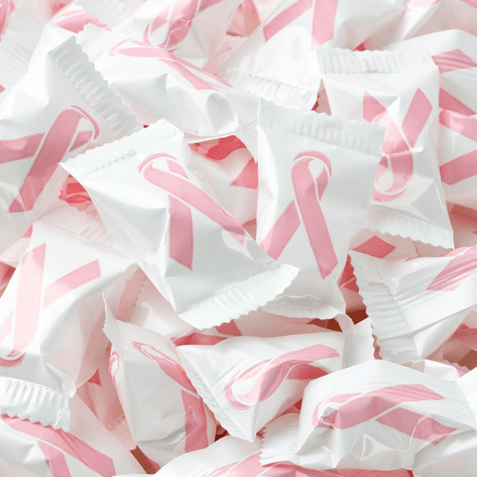 Breast Cancer Awareness Buttermints – 216 Count Bulk Candy Individually Wrapped – Individually Wrapped Candy Pink Butter Mints for Fundraisers, Thank You Gifts, Candy Buffet, After Dinner Treats & Party Decorations - Birthday911