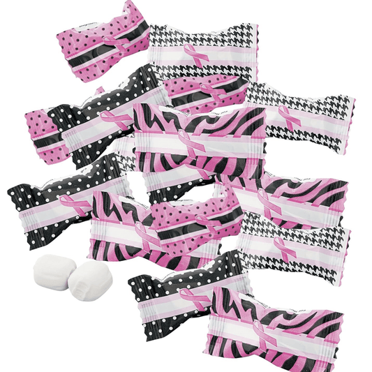 Breast Cancer Awareness Pink Buttermints – 216 - Count Bulk Individually Wrapped Candy for Events, Gifts, Fundraisers & Party Décor - Birthday911