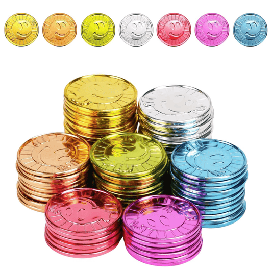 Caught Being Good Coins – 288ct Plastic Tokens for Kids Behavior, Classroom Reward System, Fake Coins for Vending Machine Tokens and Teacher Supplies - Birthday911