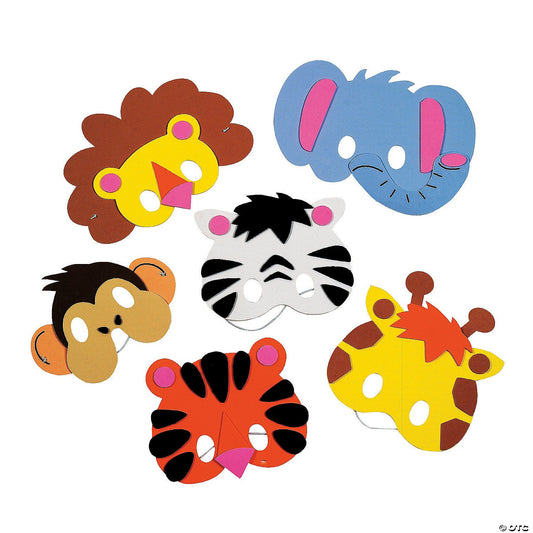 Kid’s Zoo Animal Mask Craft Kit — Birthday Party Activity (Makes 12) - Birthday911