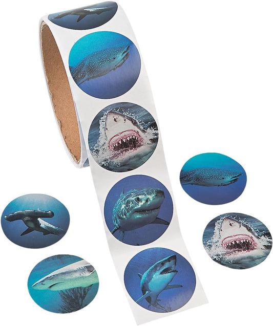 Shark Stickers Realistic 200 Count - Birthday911