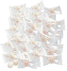 Thank You Wedding Butter Mints – 216ct Individually Wrapped Mints (Gold Wrapper) - Birthday911