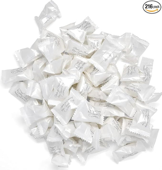 Thank You Wedding Butter Mints – 216ct Individually Wrapped Mints (Silver Wrapper) - Birthday911