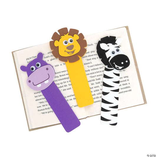 Zoo Animal Bookmarks Craft Kit — Birthday Party Activity (Makes 24) - Birthday911